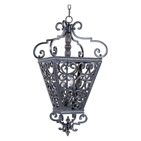 Maxim Four Light Kentucky Bronze Open Frame Foyer Hall Fixture 2937KB